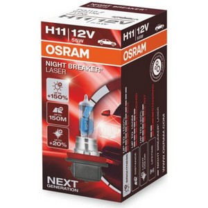 14554 Лампа OSRAM 12V H11 (55) PGJ19-2+150% NIGHT BREAKER LASER  3750K