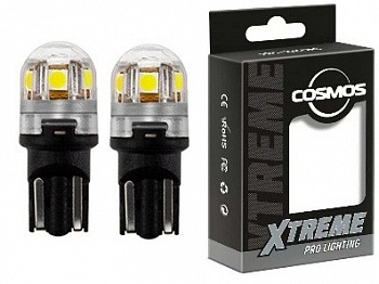 18177 Светодиодные лампы Cosmos Xtreme T10 W5W 6SMD-3030+3SMD-3014, 12-24V (2шт)  z441