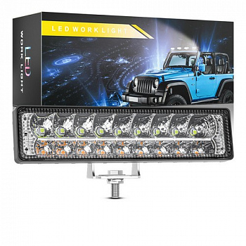 17975 Фара светодиодная COSMOS B-18LED, 18Вт, белый/желтый, направленный свет, 145*35*32мм, 12/24В