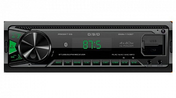18633 Автомагнитола DSD DMH-110BT 4x40w, 2xUSB/BT, зелёная подсветка