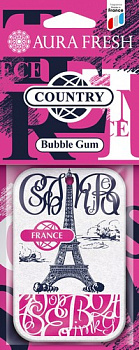 16958 Ароматизатор AURA FRESH COUNTRY (картон) Bubble Gum